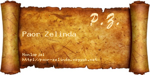 Paor Zelinda névjegykártya